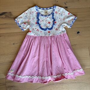 Wildflowers Clothing Girls Pink Floral Ruffle Daisy Dress Size 8